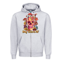 Heather Grey stay weird af Zipper Hoodie - RanaPortraitStore