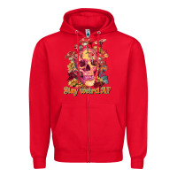 Red stay weird af Zipper Hoodie - RanaPortraitStore
