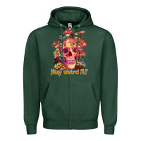 Sports Green stay weird af Zipper Hoodie - RanaPortraitStore