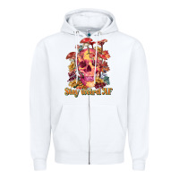 White stay weird af Zipper Hoodie - RanaPortraitStore
