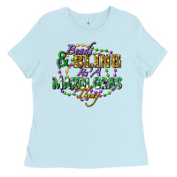 Baby Blue heads and bling it's' a mardi gras thing Ladies Tee - FaDigitalArtStudio
