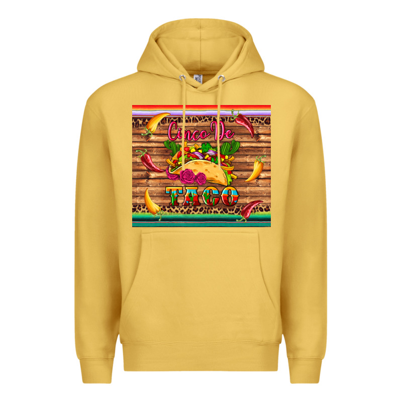 Cinco De Taco Paper Serape Leopard Wooden Premium Hoodie by Artiststas | Teevron
