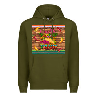 Army Green cinco de taco paper serape leopard wooden Premium Hoodie - Artiststas