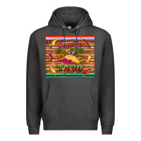 Charcoal Heather cinco de taco paper serape leopard wooden Premium Hoodie - Artiststas