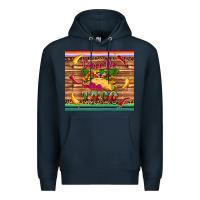 Navy cinco de taco paper serape leopard wooden Premium Hoodie - Artiststas