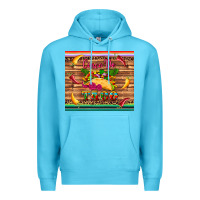 Ocean Blue cinco de taco paper serape leopard wooden Premium Hoodie - Artiststas