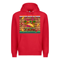 Red cinco de taco paper serape leopard wooden Premium Hoodie - Artiststas