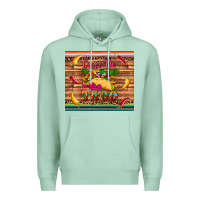Seafoam cinco de taco paper serape leopard wooden Premium Hoodie - Artiststas