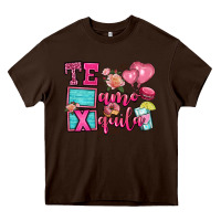 Chocolate Brown te amo te quila Heavy Core Tee - OliviaCreatesArt