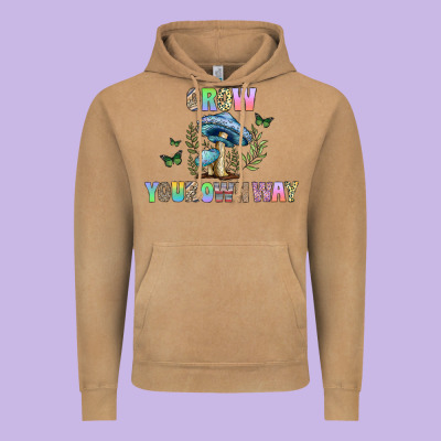 Grow Your Own Way Vintage Hoodie Designed By Cowhidedigitalart