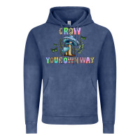 Vintage Denim grow your own way Vintage Hoodie - CowhideDigitalArt