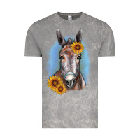 Cloud Rock Sunflower Donkey Vintage Tee - RanaPortraitStore