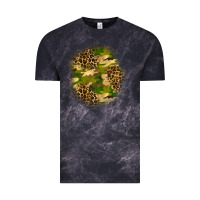 Cloud Black camouflage and leopard patch Vintage Tee - BundleAndBundleShop