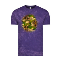 Cloud Purple camouflage and leopard patch Vintage Tee - BundleAndBundleShop