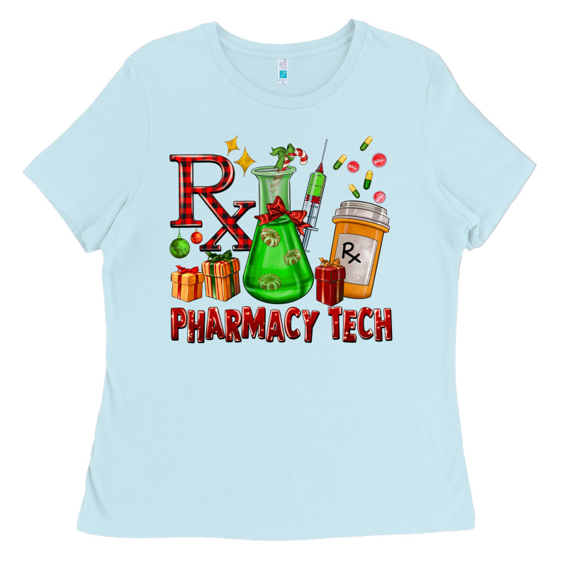Pharmacy Tech Christmas Ladies Tee by FaDigitalArtStudio | Teevron