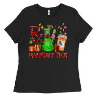 Black pharmacy tech christmas Ladies Tee - FaDigitalArtStudio