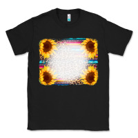 Black Serape Bleached Sunflowers Leopard Background Classic Tee - CowCowDesign