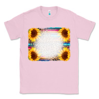 Bubblegum Pink Serape Bleached Sunflowers Leopard Background Classic Tee - CowCowDesign