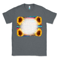 Charcoal Heather Serape Bleached Sunflowers Leopard Background Classic Tee - CowCowDesign