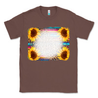 Chestnut Serape Bleached Sunflowers Leopard Background Classic Tee - CowCowDesign