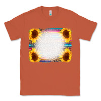 Copper Serape Bleached Sunflowers Leopard Background Classic Tee - CowCowDesign