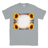 Heather Grey Serape Bleached Sunflowers Leopard Background Classic Tee - CowCowDesign