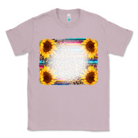 Lilac Serape Bleached Sunflowers Leopard Background Classic Tee - CowCowDesign