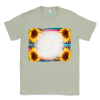 Matcha Serape Bleached Sunflowers Leopard Background Classic Tee - CowCowDesign