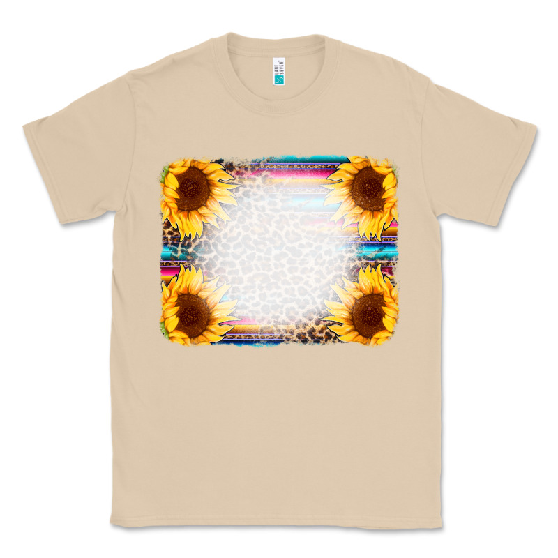 Serape Bleached Sunflowers Leopard Background Classic Tee by CowCowDesign | Teevron