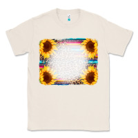 Natural Serape Bleached Sunflowers Leopard Background Classic Tee - CowCowDesign