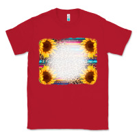 Red Serape Bleached Sunflowers Leopard Background Classic Tee - CowCowDesign