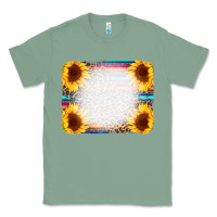 Sage Serape Bleached Sunflowers Leopard Background Classic Tee - CowCowDesign
