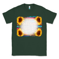 Sports Green Serape Bleached Sunflowers Leopard Background Classic Tee - CowCowDesign