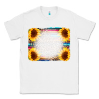 White Serape Bleached Sunflowers Leopard Background Classic Tee - CowCowDesign