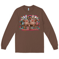 Chestnut Happy Easter Long Sleeve Tee - CowhideDigitalArt