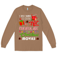 Toasted Coconut i just want to drink hot chocolate watch christmas movies premium Long Sleeve Tee - baoMotion