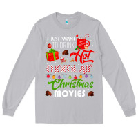 Moon Dust i just want to drink hot chocolate watch christmas movies premium Long Sleeve Tee - baoMotion