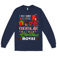 I Just Want To Drink Hot Chocolate Watch Christmas Movies Premium Long Sleeve Tee | Teevron