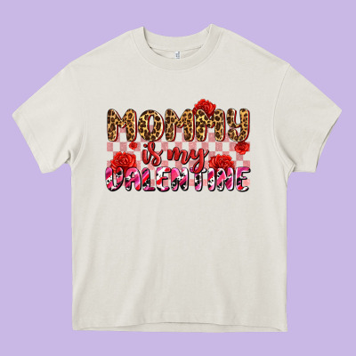 Mommy Is My Valentine Olıvıa Heavy Core Tee Designed By Oliviacreatesart