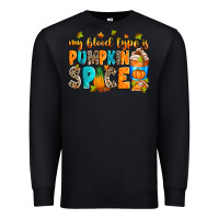 Black My blood type is pumpkin spice Premium Sweatshirt - RanaPortraitStore