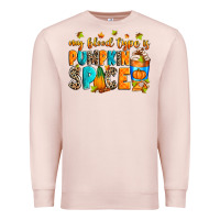 Pale Pink My blood type is pumpkin spice Premium Sweatshirt - RanaPortraitStore