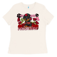 My Dog Is My Valentine Valentine's Day Ladies Tee | Teevron