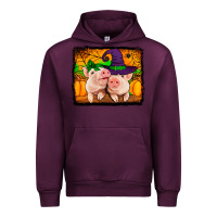 Mauve Wine halloween pigs Urban Hoodie - Jasminsmagicworld