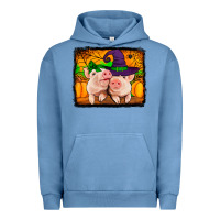 Pigment Pebble Blue halloween pigs Urban Hoodie - Jasminsmagicworld