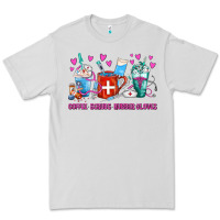 Dove Grey Coffee Nurse Repeat Nurse Coffee Cups Premium Tee - FaDigitalArtStudio