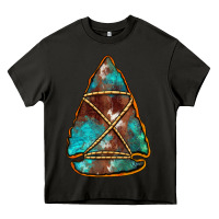 Asphalt turquoise cowhide arrowhead Heavy Core Tee - Jasminsmagicworld