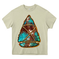 Mossy turquoise cowhide arrowhead Heavy Core Tee - Jasminsmagicworld