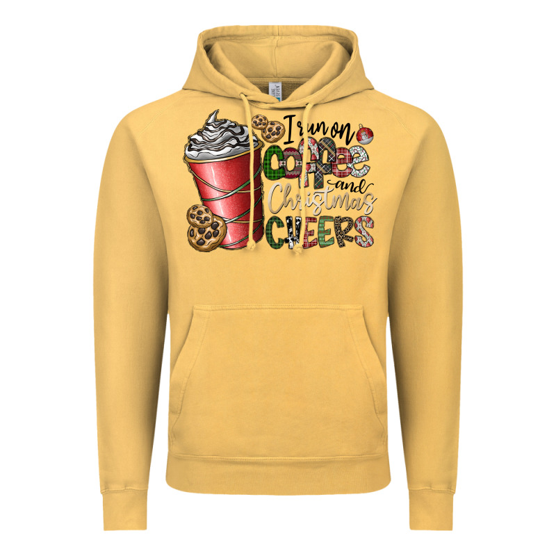 I Run On Coffee And Christmas Cheers Vintage Hoodie by CowhideDigitalArt | Teevron
