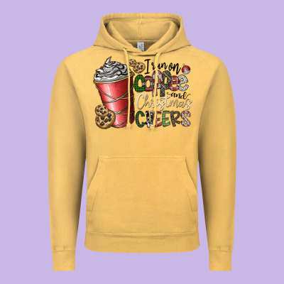 I Run On Coffee And Christmas Cheers Vintage Hoodie Designed By Cowhidedigitalart