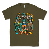 Army Green western wild soul Classic Tee - OliviaCreatesArt
